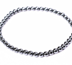 Náramek z hematitu 4mm kuličky