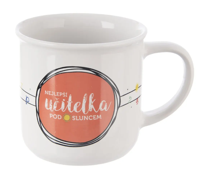 Porcelánový hrnek NEJLEPŠÍ UČITELKA POD SLUNCEM