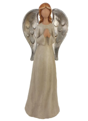 Anděl vysoký se stříbrnými křídly 44cm